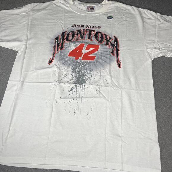 Chase Authentics Other - Vintage Chase Authentic Juan Pablo Montoya #42 NASCAR White Graphic T-Shirt XL